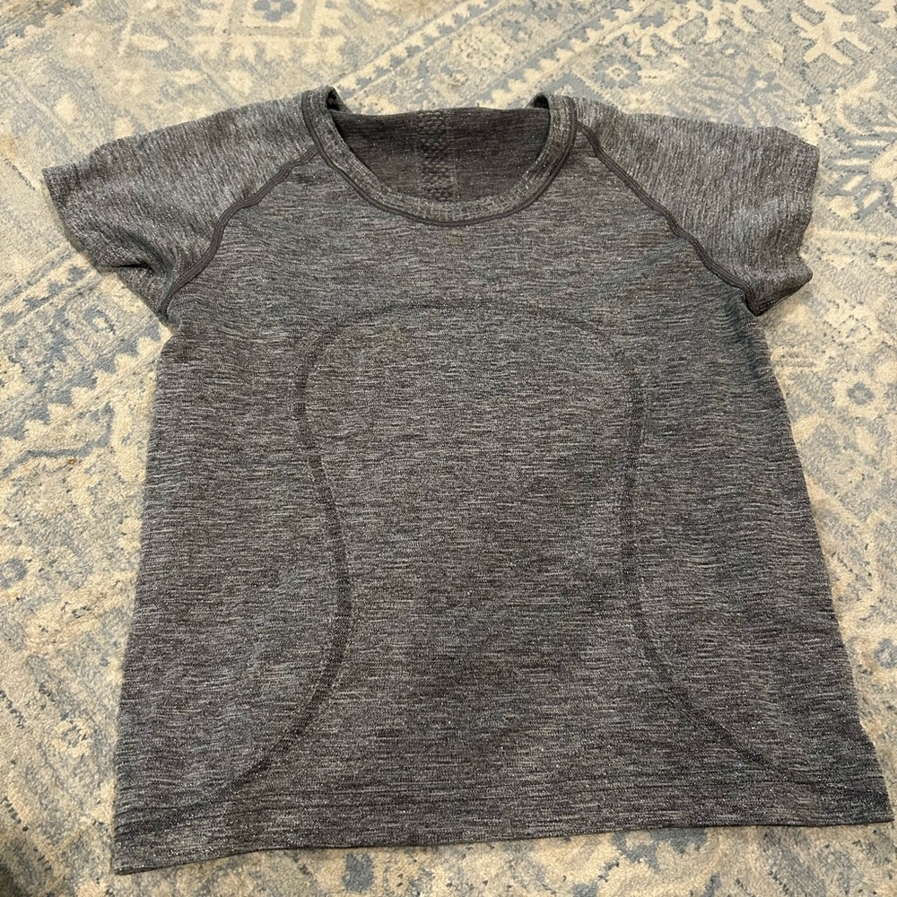 Lululemon Swiftly Tee Top Grey Special Edition Glitter